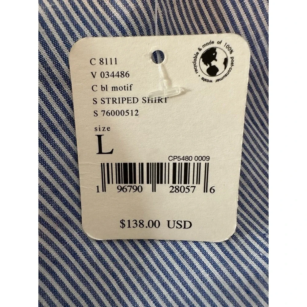 Free People x Brenda Knight Top Women's Large‎ Striped Button Up Cotton New